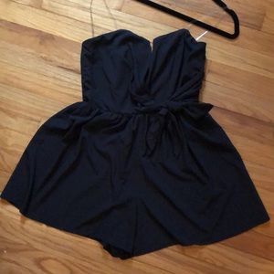 Wrap tie romper